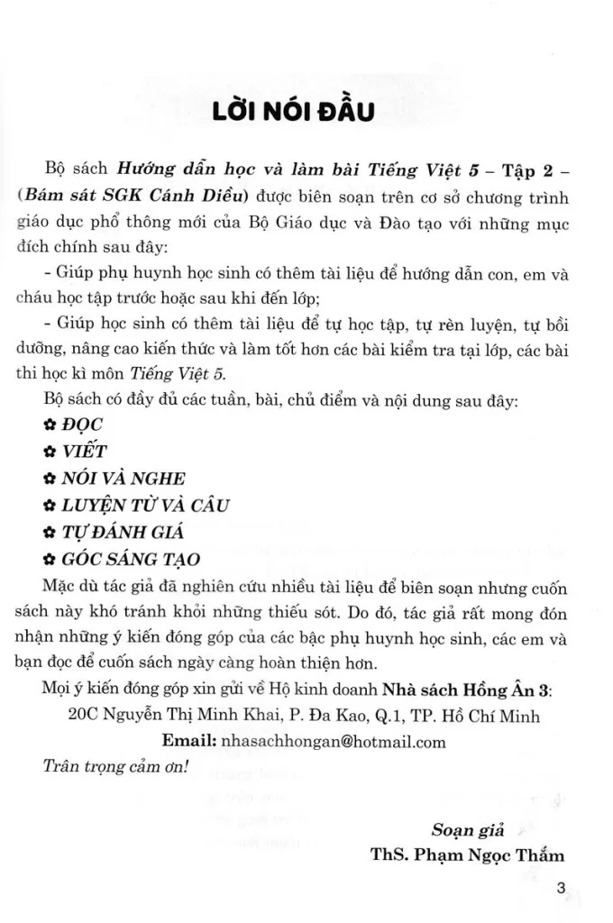 HƯỚNG DẪN HỌC VÀ LÀM BÀI TIẾNG VIỆT LỚP 5 - TẬP 2 (Bám sát SGK Cánh Diều)